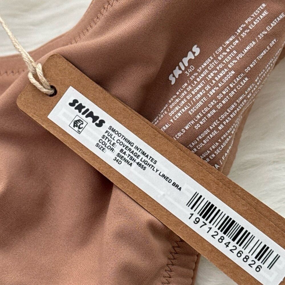 Skims Smoothing Intimates Full Coverage Lightly Lined Bra Sienna Size 34D - Picture 8 of 8
